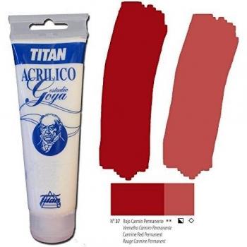 ACRÍLICO GOYA ESTUDIO ROJO CARMÍN PERMANENTE 125 ML Nº 37