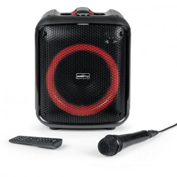 Altavoz Bluetooth BigBen Cube 200W con Efectos de Iluminación, Micrófono y Mando