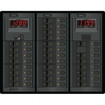 Blue Sea Systems 1218 AC/DC Power Distribution Panel - 12V DC Main + 19 Positions / 120V AC Main + 6 Positions