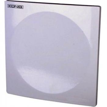 Konig 20x20cm Universal Digital Video Broadcast Television Internal and External Antenna with 1.5m Cable - Silver