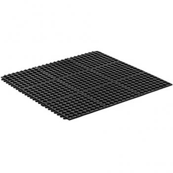 Alfombrilla de goma antideslizante 92 x 92 x 0.5 cm - Negra