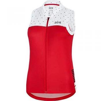 GORE WEAR C5 - Maillot sin Mangas Mujer - Rojo/Blanco Talla EU 34 2019