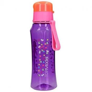 Depesche 10535 - Botella de plástico sin BPA ni ftalatos, aprox. 500 ml, TOPModel, color lila