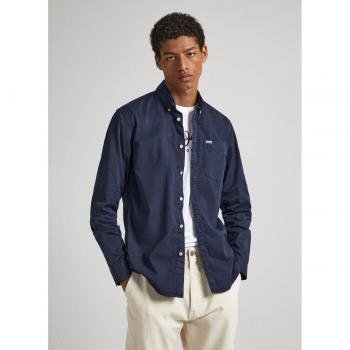 Camisa Pepe Jeans Crail Regular Fit Tinte en Prenda Azul Marino para Hombre