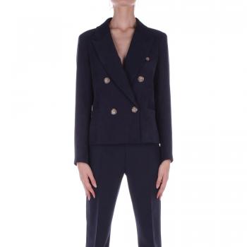 Blue H2O Women's Double-Breasted Blazer with Three Front Pockets - Size 2XL