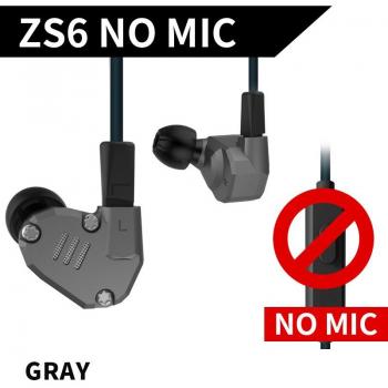 Auriculares Intrauditivos KZ ZS6 con Tecnología Híbrida 2DD + 2BA, 8 Controladores, Estéreo HIFI, Cancelación de Ruido, para Deportes y Videojuegos