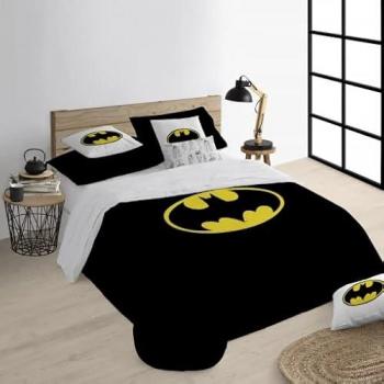 Funda Nórdica Batman Dark Night 140x200 cm 100% Algodón con Botones, Multicolor, 175 Hilos, Extrasuave, Calidad Premium, Made in Spain