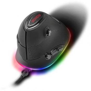 Ratón Gaming Vertical RGB Speedlink SOVOS, Ergonomico, 10.000 DPI, USB Tipo A, Negro