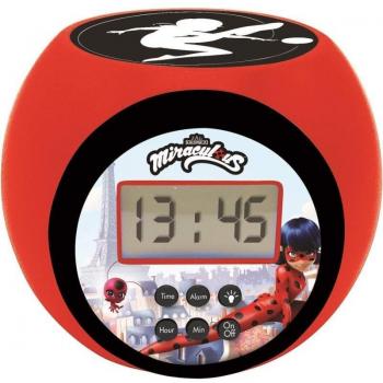 LEXIBOOK - Despertador proyector con función temporizador, Ladybug