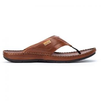 Pikolinos Sandalia de piel Tarifa 06J-0098 para hombre, características: sandalias planas, diseño elegante, fabricadas en piel de alta calidad, plantilla acolchada para mayor comodidad, suela antideslizante