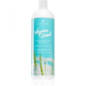 Kallos Vegan Soul Volumizing Shampoo 1000 ml - Champú fortificante para el volumen del cabello, redensificante para cabello fino