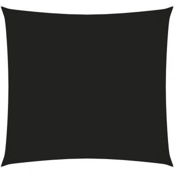 Toldo de vela cuadrado de tela oxford negro 4x4 m