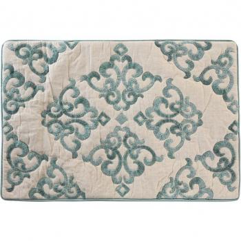 Funda Cojín algodón 60 x 1 x 40 bordado azul