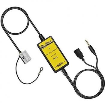 apps2car VW 12 pines USB AUX Adaptador estéreo coche iPod interfaz de música para Audi A3 A4 S4 R8 TT, Volkswagen Jetta Beetle Passat GTI GOLF TOUAREG TIGUAN EOS polo Touran Rabbit, Skoda Octavia Superb, SEAT LEON Altea Toledo