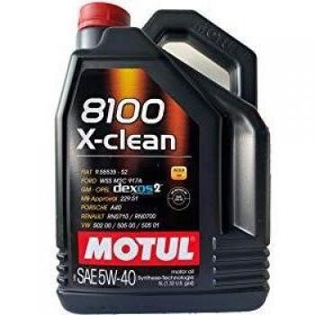 Aceite de motor MOTUL 8100 X-Clean 5W-40, 5 Litros
