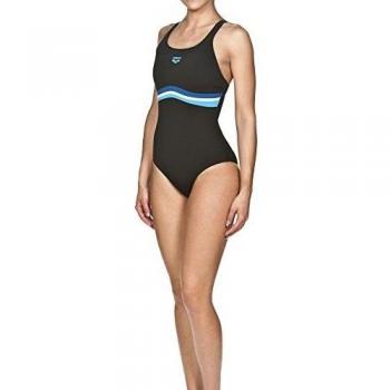 Arena Bañador para mujer Prestige Negro black/deepsea turquoise Talla:46 [DE 44]