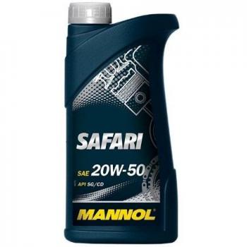 Aceite de Motor MANNOL Safari 20W-50 API SL/CF - 1 Litro, Compatible con Hyundai, Toyota y Citroën