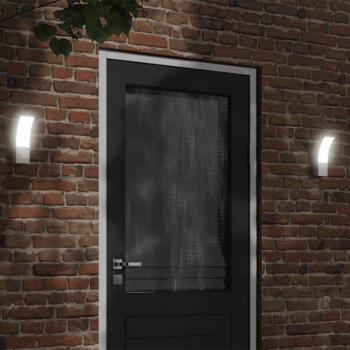 Lámpara de pared LED de exterior en aluminio fundido blanco con diseño para aplicar al aire libre