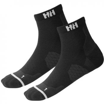Calcetines Helly Hansen Trail 2pk, color negro, talla 39-41, unisex, para running