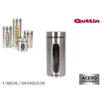 Tarro de Vidrio con Tapa de Acero 1500ml