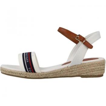 Sandalias Niña Tommy Hilfiger Modelo Rope Wedge Color Blanco BIANCO