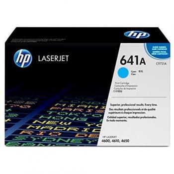 HP C9721A 641A Original LaserJet Toner Cartridge, Cyan, Pack of 1