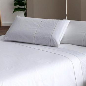Burrito Blanco - Juego de sábanas Atelier Casa 396 para cama de 135x190/200 cm, color blanco