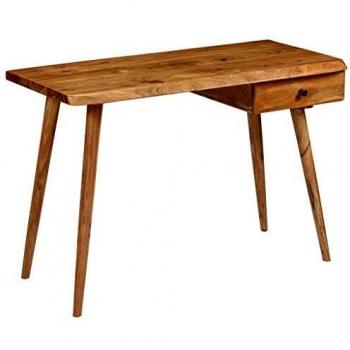 vidaXL Writing Table Solid Acacia Wood 110x50x76 cm