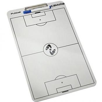 Cawila Klemmbrett Clipboard Fußball - Pizarra de fútbol para entrenador de fútbol, color blanco, talla standard