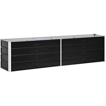 vidaXL Garden Raised Bed Galvanised Steel 240x40x45 cm Anthracite