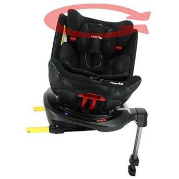 Silla de Coche Nania Ranger 360° Negra - Reclinable - Grupo 0/1/2/3 - ISOFIX