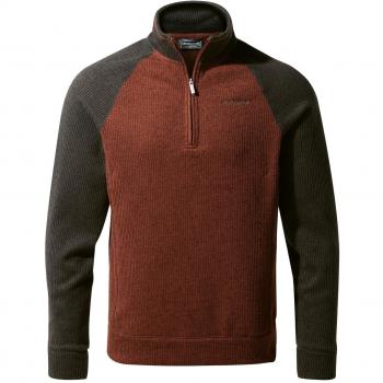 Craghoppers Norton - Forro Polar con Media Cremallera para Hombre, Hombre, Color Burnt Umber/Bark, tamaño 3XL
