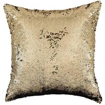 Balvi Cojín Magic Color Negro/Dorado con Funda extraíble Poliéster 40x40cm
