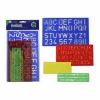 Set de 4 Plantillas Bismark Flexibles con Letras y Números