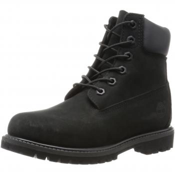 Timberland Women's 6-Inch Premium Waterproof Lace-Up Boots - Black, Size 35.5