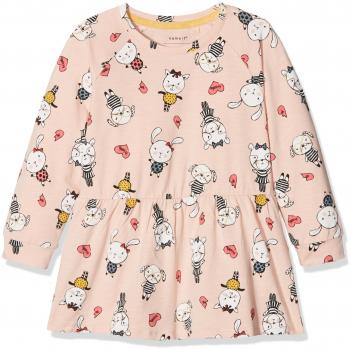 NAME IT Nmfdaviola Ls Tunic, Vestido para Bebés, Rosa