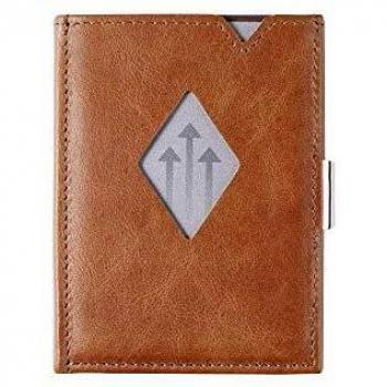 EXENTRI Mulltiwalet Tri-Fold Leather Wallet - RFID Blocking with Clasp Clip and Stainless Steel Purse