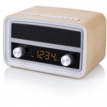 Smartwares RD-1535 – Radio retro, Bluetooth, USB, entrada auxiliar, función de alarma