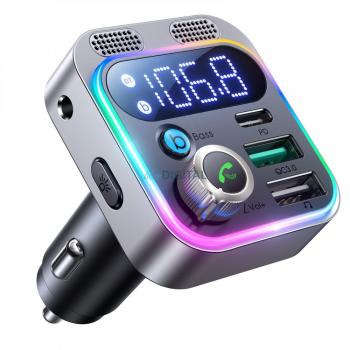 Joyroom 4-in-1 Car Charger with Bluetooth FM Transmitter