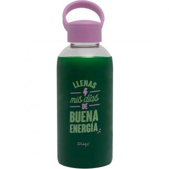 Botella Mr Wonderful Llenas mis días de buena energía - Q3 Woman, 7x7x20 cm