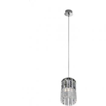 Lámpara colgante de diseño cristal PRISMA cromo 1 bombilla G9