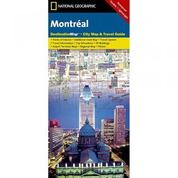 Montreal National Geographic City Map & Travel Guide with Points of Interest and Transit Information