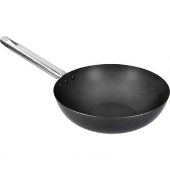 Wok Profesional de Acero al Carbono Antiadherente apto para Inducción, 24 cm