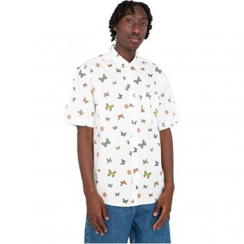 Element Smokey Bear Men's Short Sleeve Ditsy Print Shirt - White, Size L