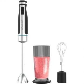Batidora de Mano Cecotec PowerGear 1500 XL Cream - 1500W, Pie Extralargo Antisalpicaduras, 21 Velocidades + Turbo, Recubrimiento Soft Touch, Accesorios Incluidos