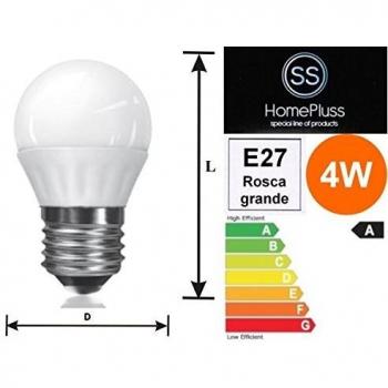 Bombilla LED redonda E27 4 W blanco cálido