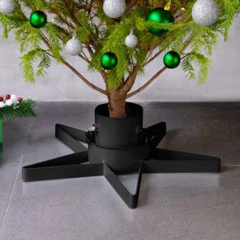 Soporte para Árbol de Navidad 47x47x13,5 cm Color Blanco y Negro