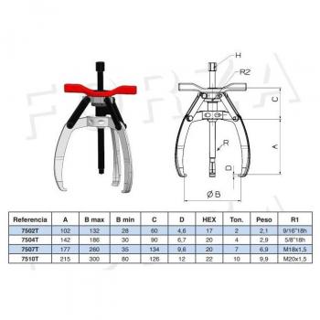 Extractor Forza 3 Patas Ajustable 132x102