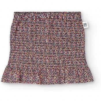 Falda de niña corta elástica con microestampado