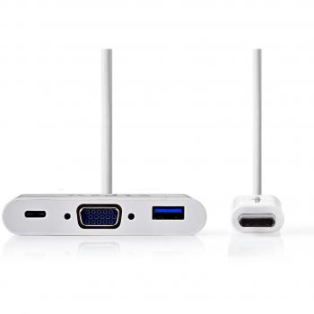 Nedis USB-C Adapter Cable con VGA - Blanco